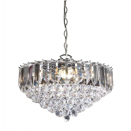 Fargo Wall Hung 6 Pendant Light In Chrome