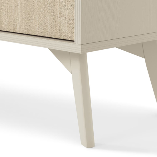 Fargo Wooden Bedside Cabinet With 1 Drawer In Beige
