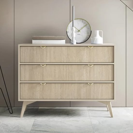 Read more about Fargo wooden chest of 3 drawers in beige