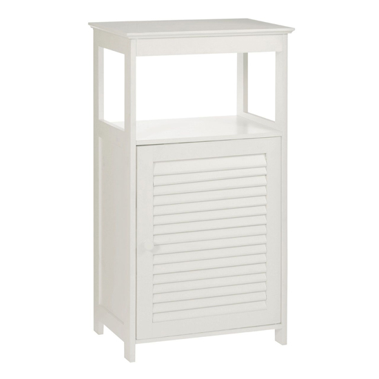 Fargo Wooden Floor Standing Bathroom Storage Cabinet In White_2