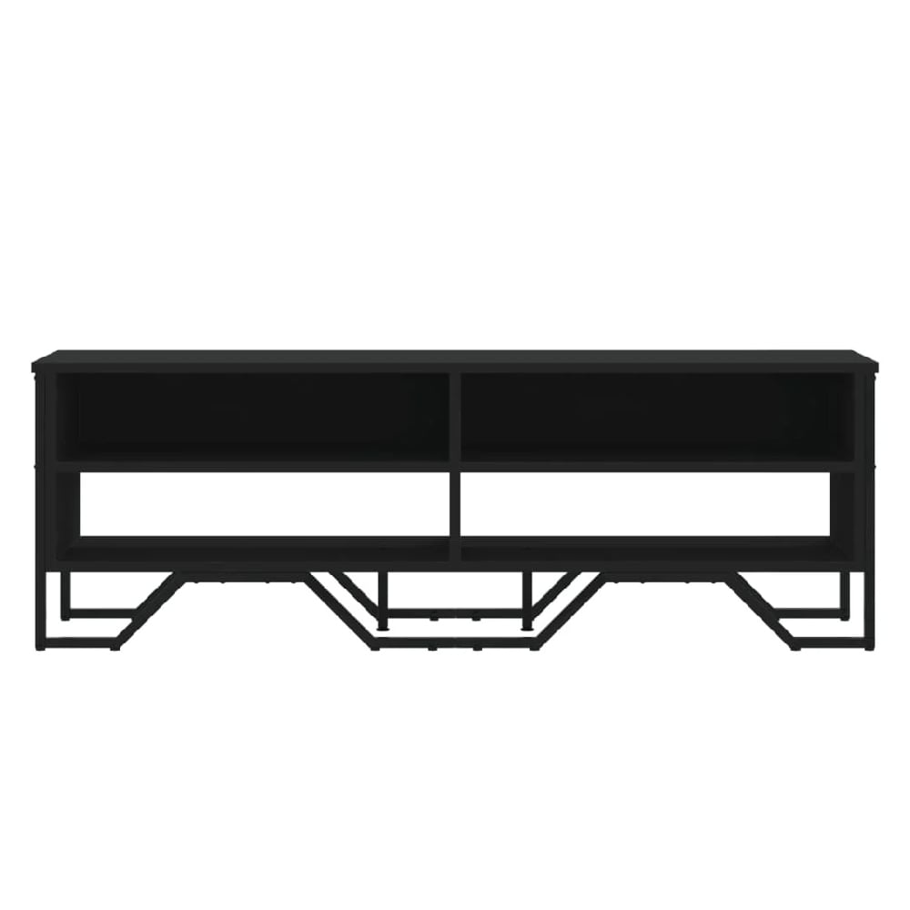 Fargo Wooden TV Stand With 4 Shelves In Black