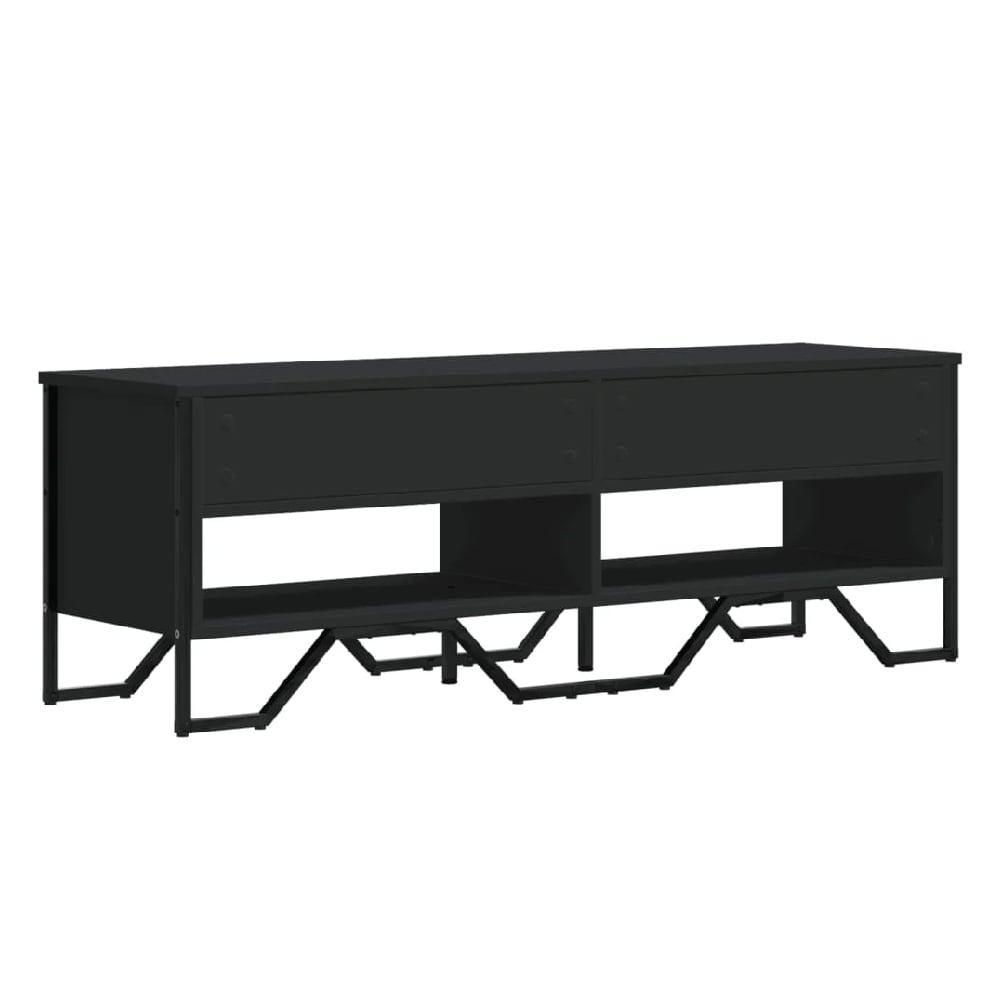 Fargo Wooden TV Stand With 4 Shelves In Black