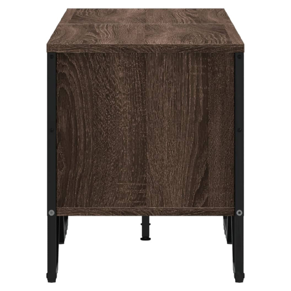 Fargo Wooden TV Stand With 4 Shelves In Brown Oak