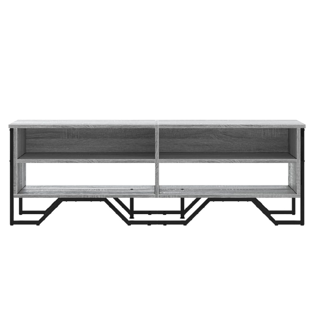 Fargo Wooden TV Stand With 4 Shelves In Grey Sonoma