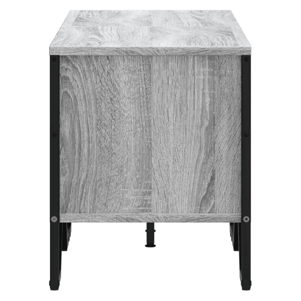 Fargo Wooden TV Stand With 4 Shelves In Grey Sonoma