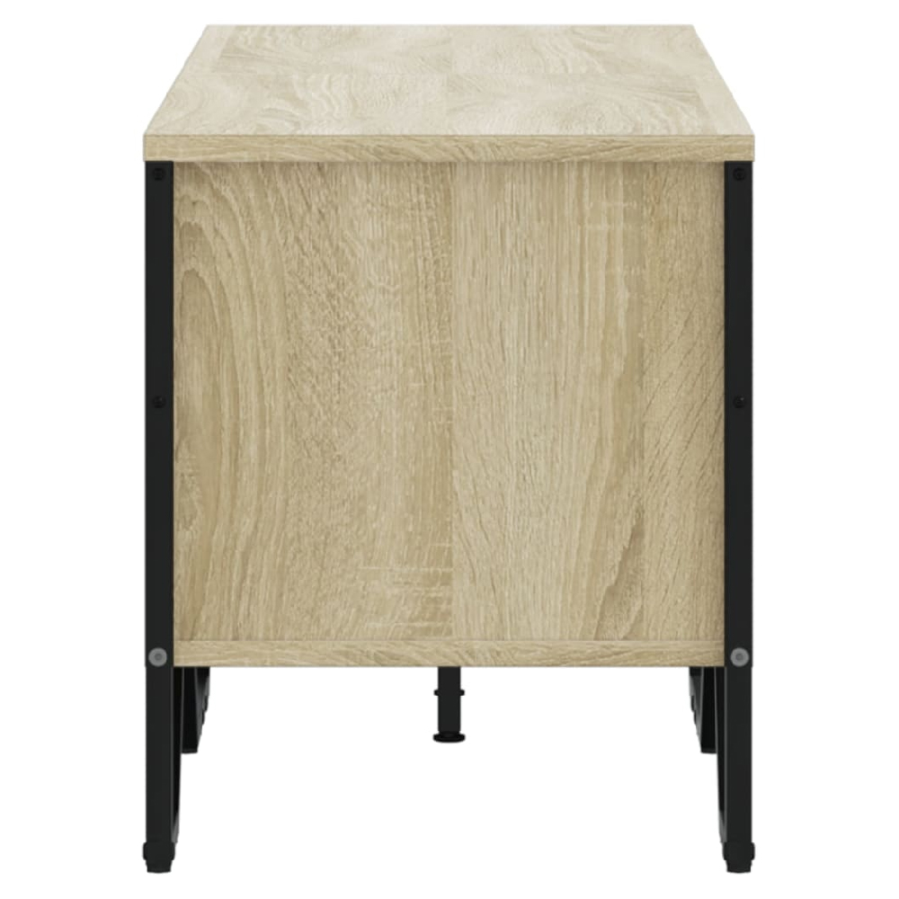 Fargo Wooden TV Stand With 4 Shelves In Sonoma Oak