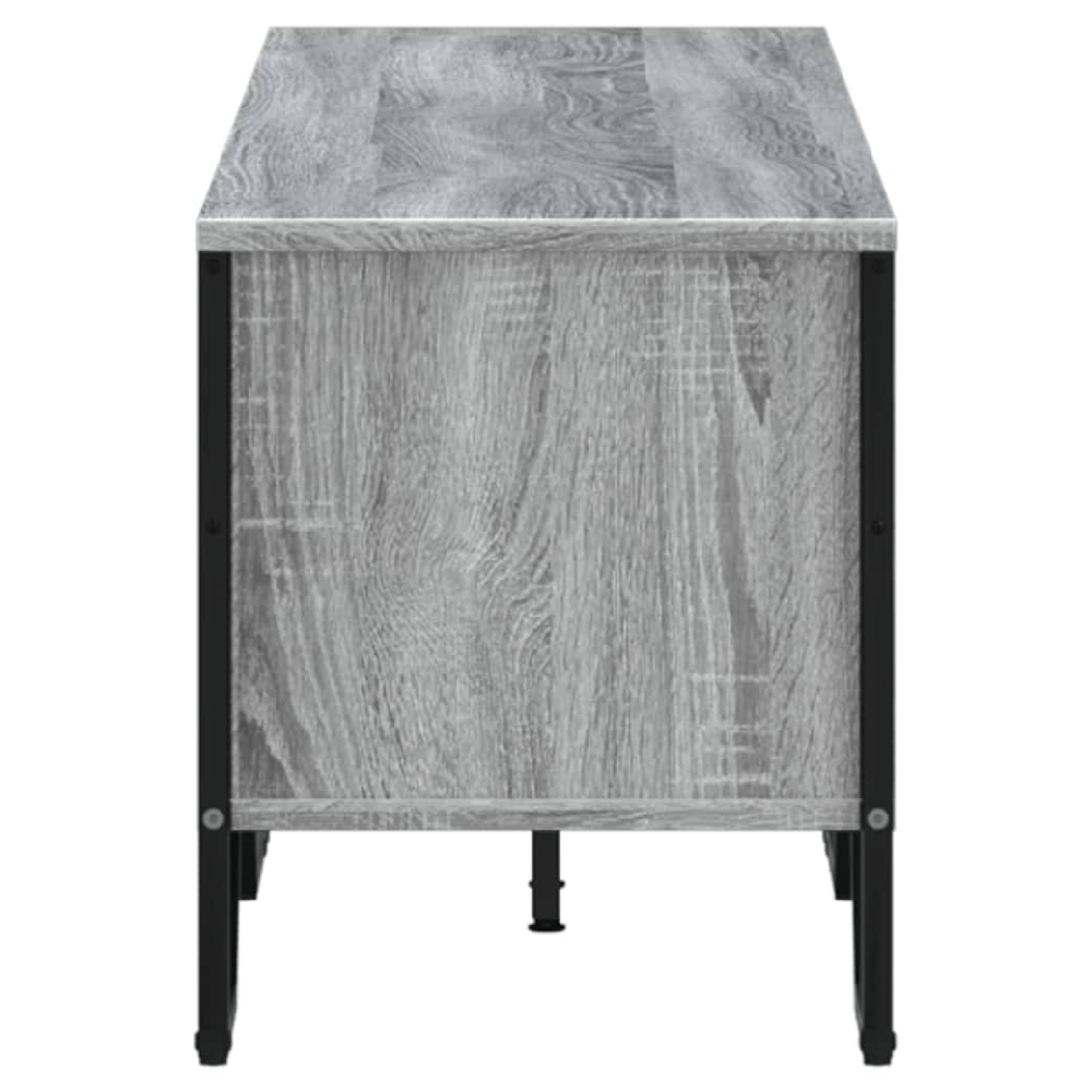 Fargo Wooden TV Stand With 6 Shelves In Grey Sonoma