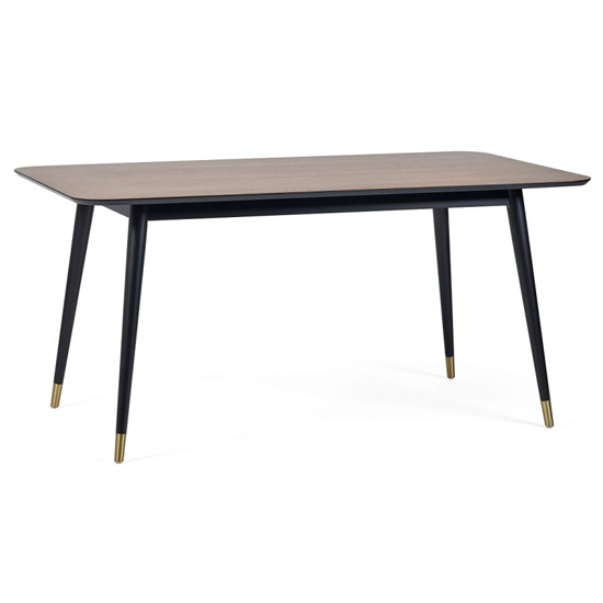 Farica Rectangular Dining Table With 4 Daiva Blue Chairs