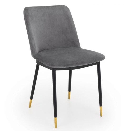 Farica Rectangular Dining Table With 4 Daiva Grey Chairs