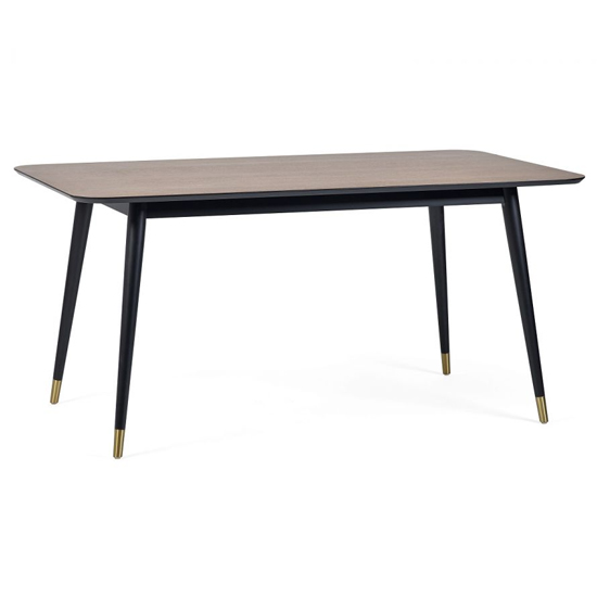 Farica Rectangular Dining Table With 4 Hadas Green Chairs