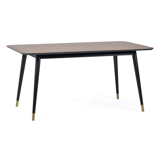 Farica Rectangular Dining Table With 4 Hadas Grey Chairs