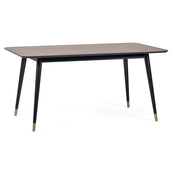 Farica Rectangular Dining Table With 4 Lakia Blue Chairs