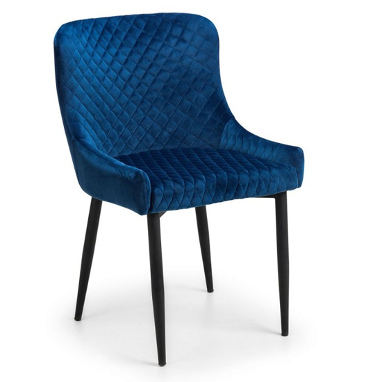 Farica Rectangular Dining Table With 4 Lakia Blue Chairs