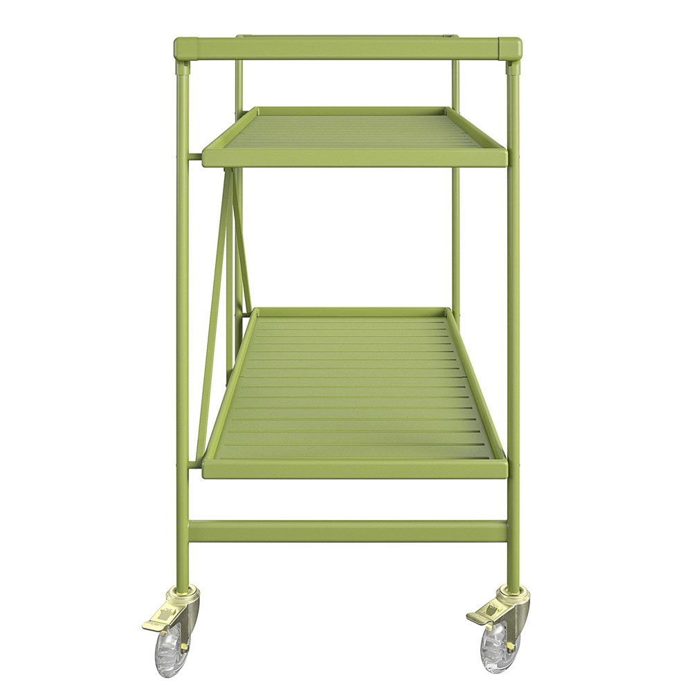 Farion Metal Kitchen Trolley in Kiwi Green