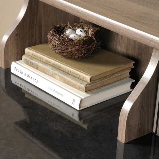 Fairmont Wooden Laptop Desk With 2 Drawers In Salt Oak