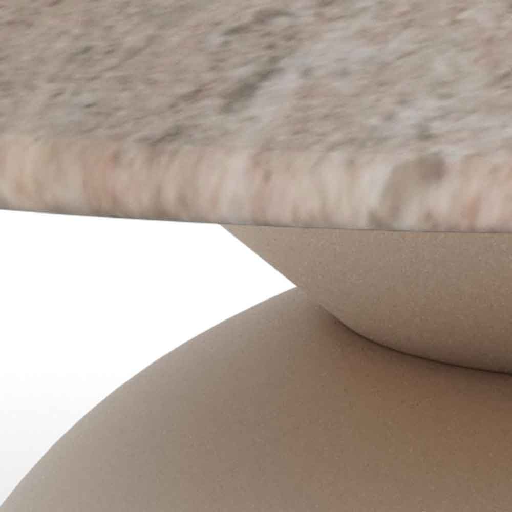Farmville Marble Top Round Coffee Table With Steel Base in Grey Toronto