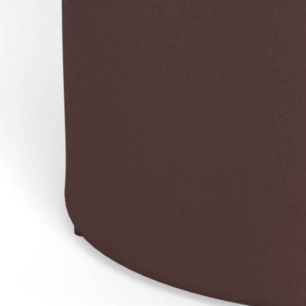 Farmville Round Brown Cocoa Marble Top Side Table with Bronze Steel Base