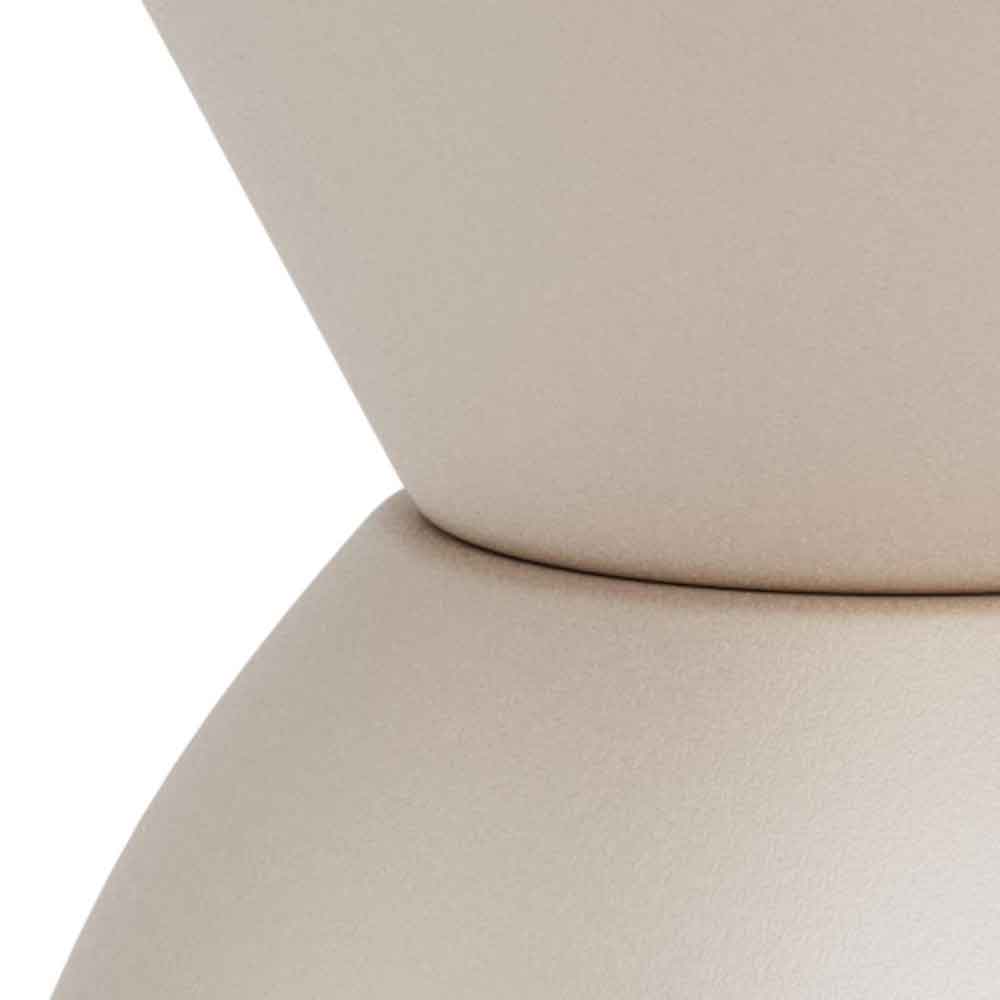 Farmville Round Grey Toronto Marble Top Side Table with Grey Steel Base
