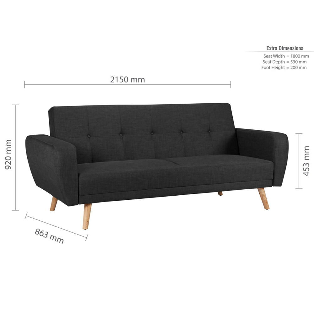 Farrah Fabric Sofa Bed In Grey