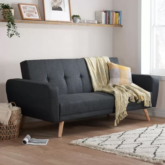 Read more about Farrah fabric sofa bed large in grey