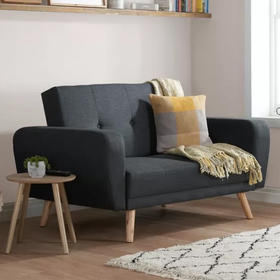 Product photograph of Farrah Fabric Sofa Bed Medium In Grey from Furniture in Fashion