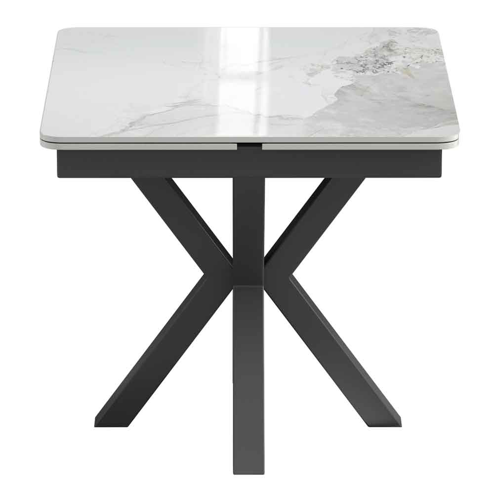 Farsen Ceramic Extending Dining Table in Calacatta Gloss