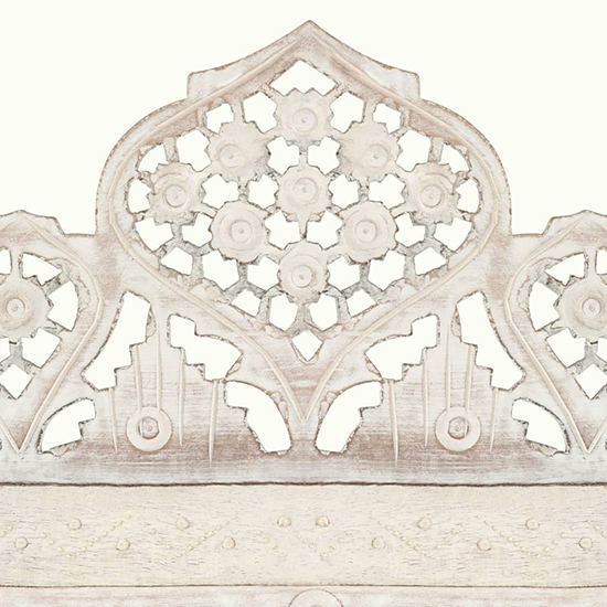 Fauci Mango Wood 5 Panels 200cm x 165cm Room Divider In White