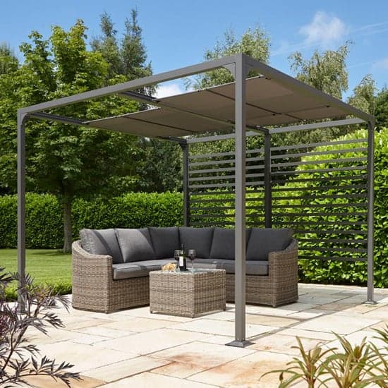 Read more about Faversham free standing 3x3 aluminium canopy in grey