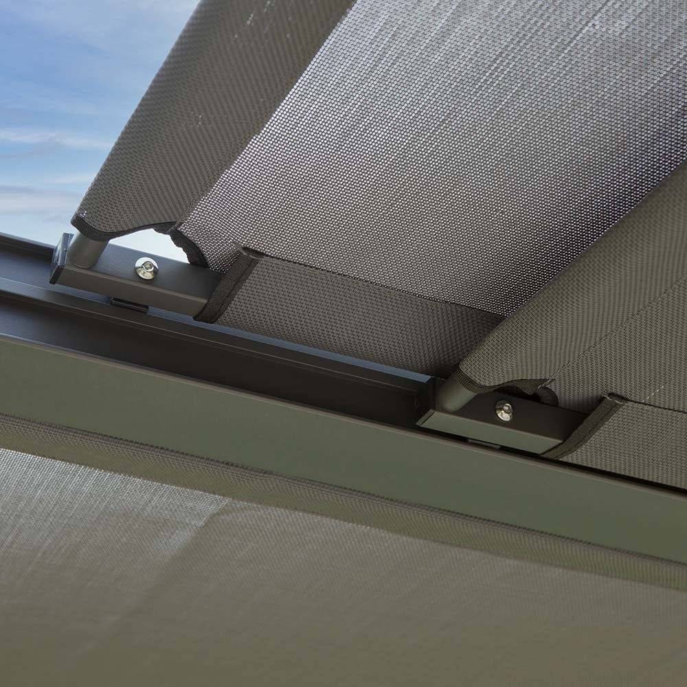 Faversham Large Aluminium Garden Canopy In Grey