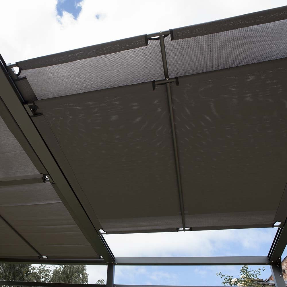 Faversham Small Aluminium Garden Canopy In Grey