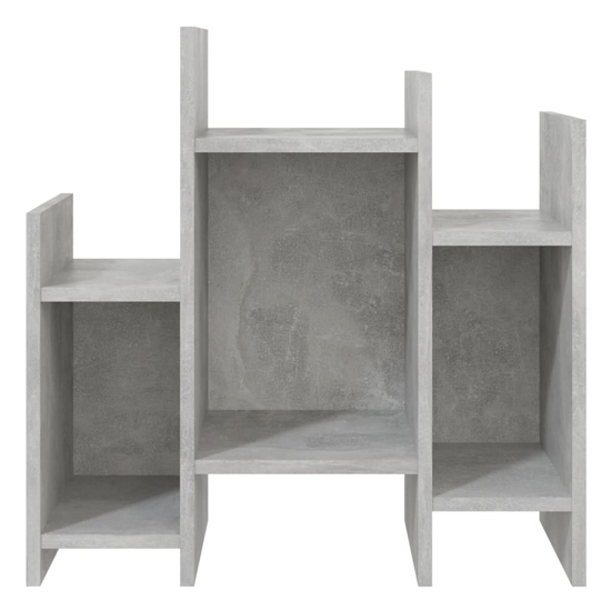 Faxon Wooden Side Table In With 6 Shelves In Concrete Effect