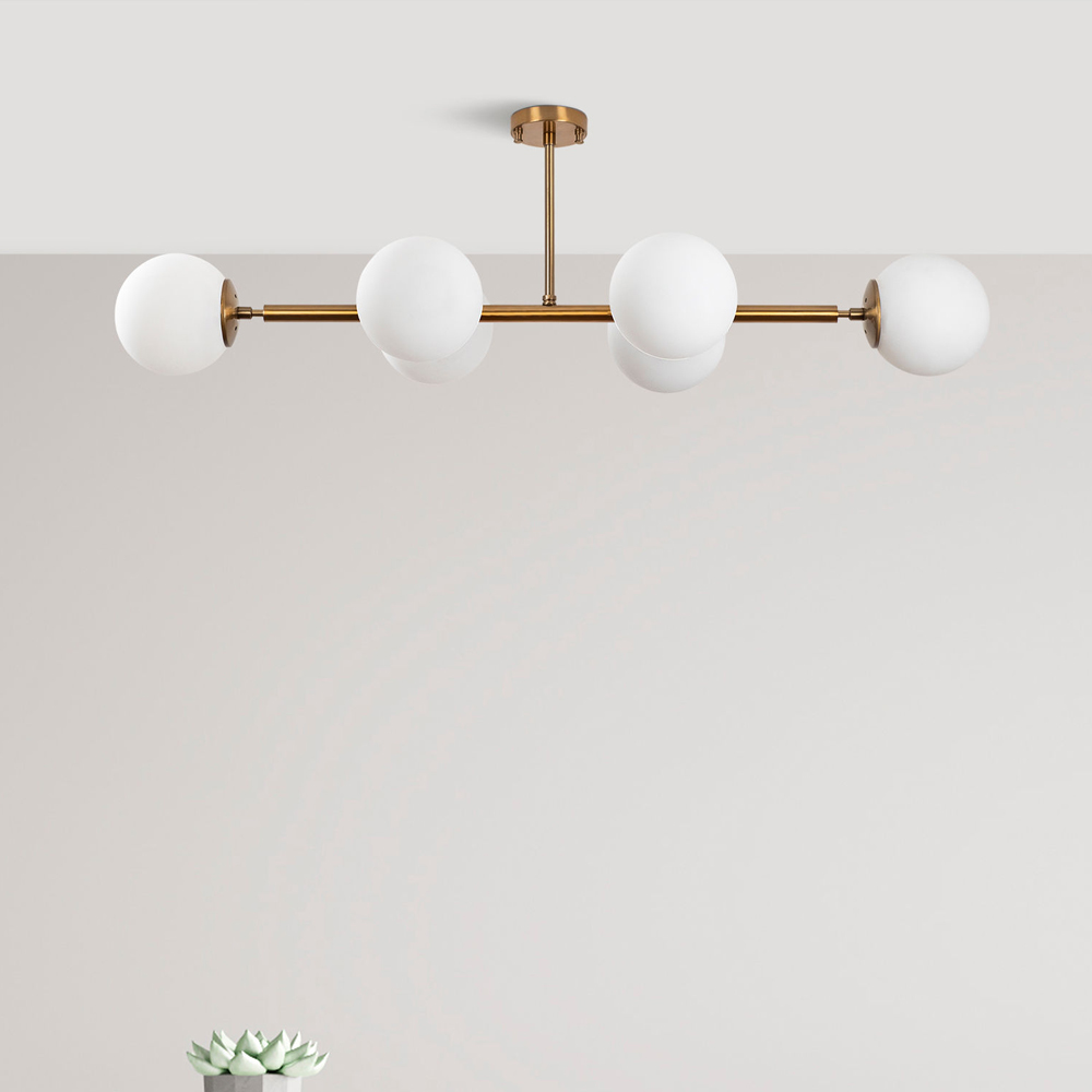 Fazli 6 Light Metal Ceiling Pendant Light in Vintage