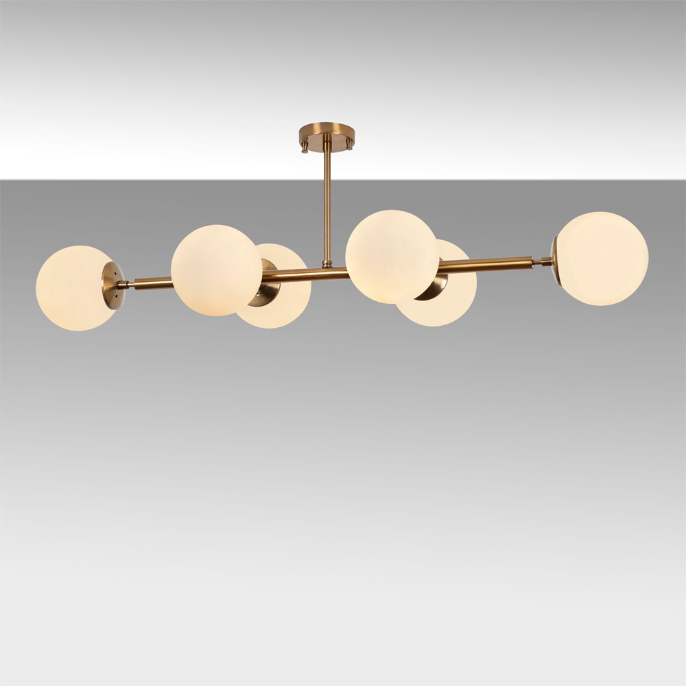 Fazli 6 Light Metal Ceiling Pendant Light in Vintage