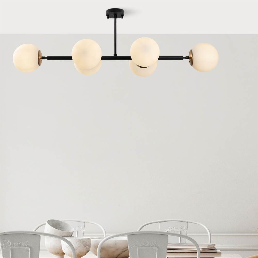 Fazli Metal Ceiling Pendant Light in Black and Antique