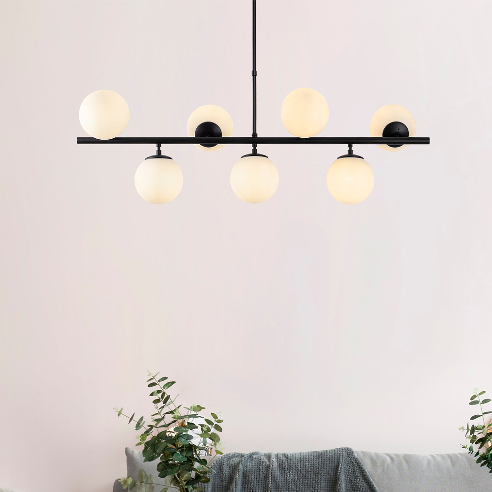 Fazli Metal Ceiling Pendant Light in Black and White