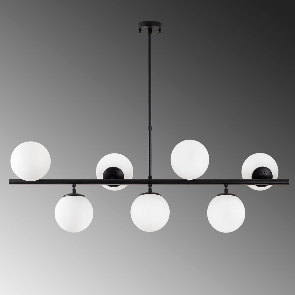 Fazli Metal Ceiling Pendant Light in Black and White