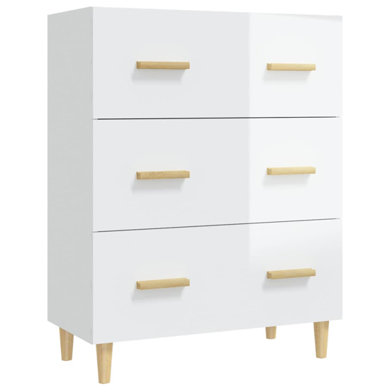 Fedra High Gloss Highboard With 2 Shelves 3 Drawers In White_7