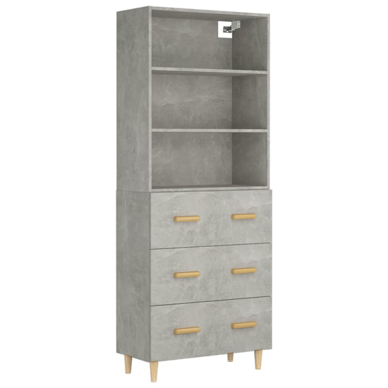 Fedra Highboard With 2 Shelves 3 Drawers In Concrete Effect_4