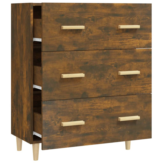 Fedra Highboard With 2 Shelves 3 Drawers In Smoked Oak_8