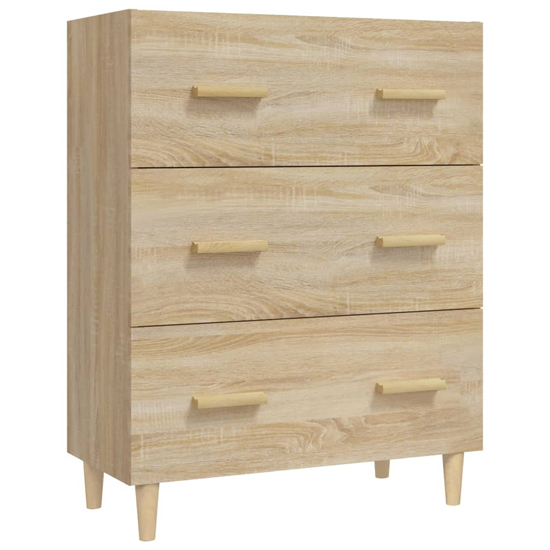 Fedra Highboard With 2 Shelves 3 Drawers In Sonoma Oak_5