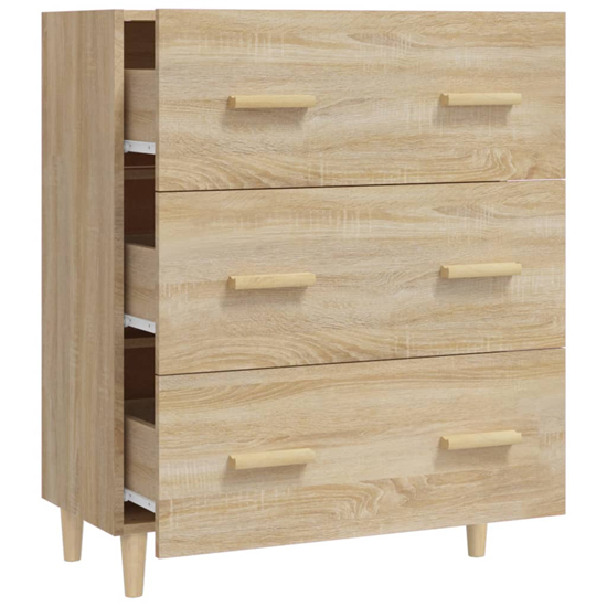 Fedra Highboard With 2 Shelves 3 Drawers In Sonoma Oak_6