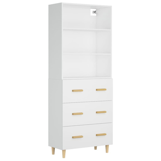 Fedra Highboard With 2 Shelves 3 Drawers In White_4