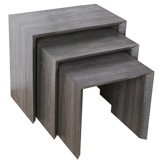 Read more about Felicja wooden nest of 3 tables in black walnut