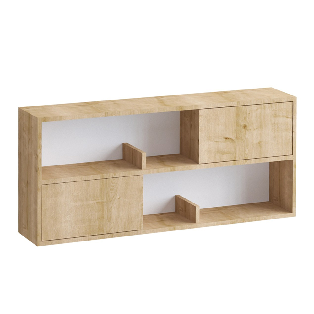 Felio Rectangular Wooden Wall Hung Shelving Unit in Oak