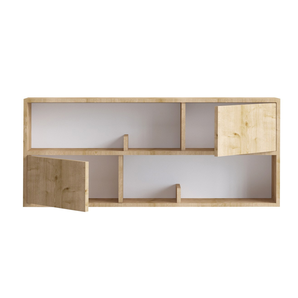 Felio Rectangular Wooden Wall Hung Shelving Unit in Oak