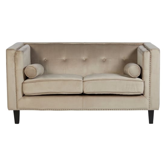 Felisen Upholstered Velvet 2 Seater Sofa In Mink_2