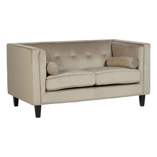Felisen Upholstered Velvet 2 Seater Sofa In Mink_1