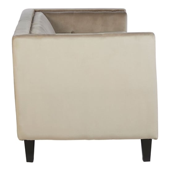 Felisen Upholstered Velvet 3 Seater Sofa In Mink