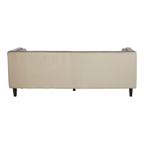 Felisen Upholstered Velvet 3 Seater Sofa In Mink