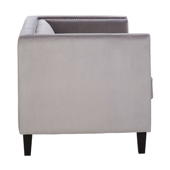 Felisen Velvet Upholstered 2 Seater Sofa In Grey_3